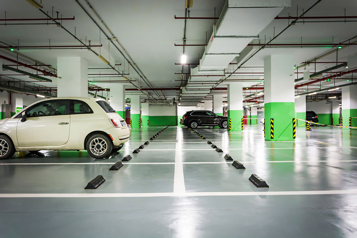 services led parking garage lighting