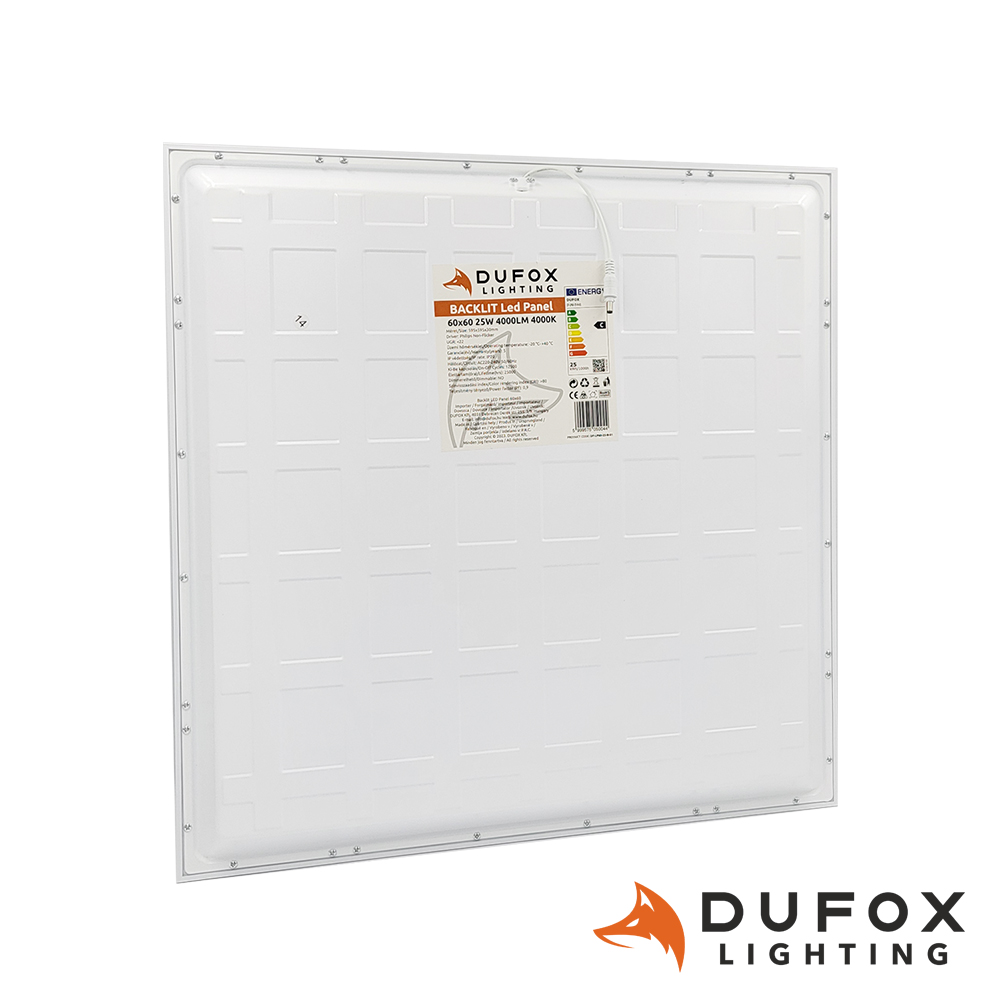 Dufox lighting DF-LP60-25-B-01 60x60 (595x595x30) backlit led panel 25W 4000lm philips driver 5 év garancia